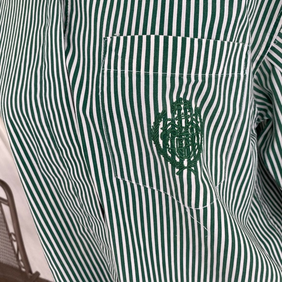 Separate Issue Women’s Striped Pleated Long Sleeve Button Up Shirt Size 10 - Picture 4 of 16